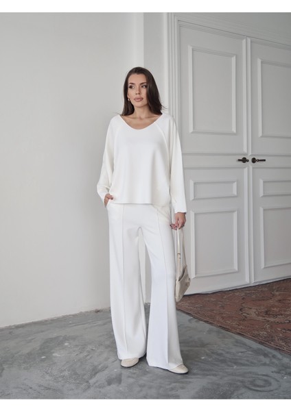 Kadın Elora Modal Pis Dikiş Detaylı Alt-Üst Takım