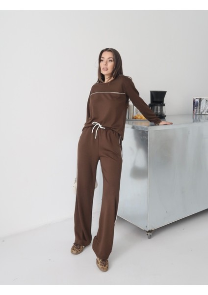 Kadın Blake Modal Biye Detaylı Alt-Üst Takım