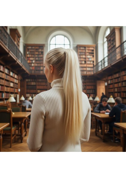 Tokalı Düz At Kuyruğu / Açık Platin