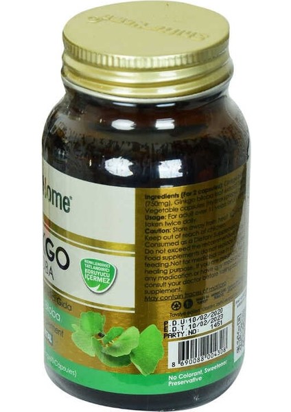 Shiffa Home Ginkgo Biloba Diyet Takviyesi 620 Mg x 60 Kapsül fiyatları