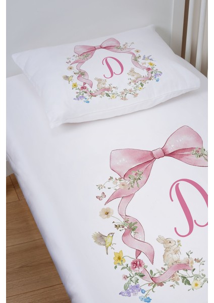 Organik Bebek Boy Lastikli Çarşaf Seti - Floral Serisi - D Harfi fiyatları