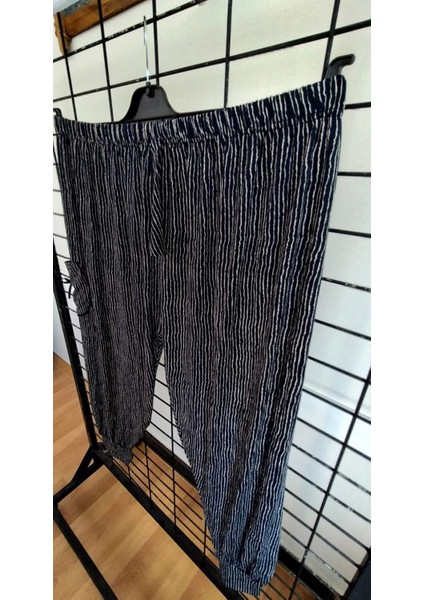 Kadın Bayan Büyük Battal Extra Jumbo Beden Viskon Penye Kumaş 1 Yan Cepli Pantolon Eşofman Altı Pijama Altı 130 Kilograma Kadar Olur Bol Likralı Esneyen Kumaş Bel Lastikli Süs Bagcıklı