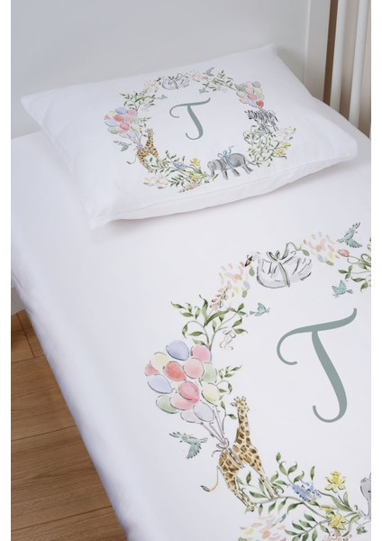 Organik Bebek Boy Lastikli Çarşaf Seti - Safari Serisi - T Harfi fiyatları