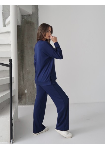 Kadın Talia Modal Ön Çımalı Yan Yırtmaçlı Alt-Üst Takım