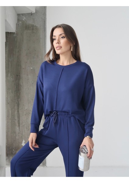 Kadın Talia Modal Ön Çımalı Yan Yırtmaçlı Alt-Üst Takım