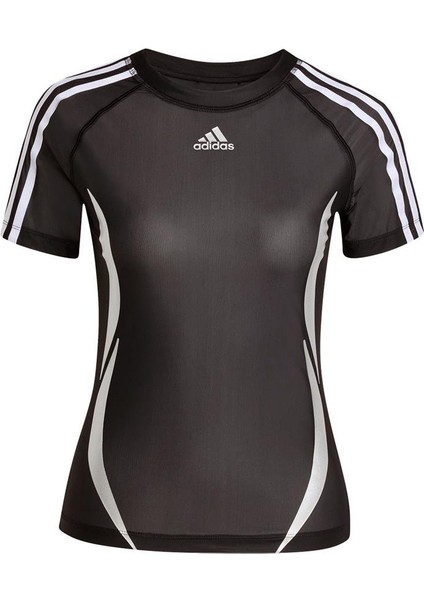 Kadın Siyah T-Shirt Tıght Sheer Tee KE9795