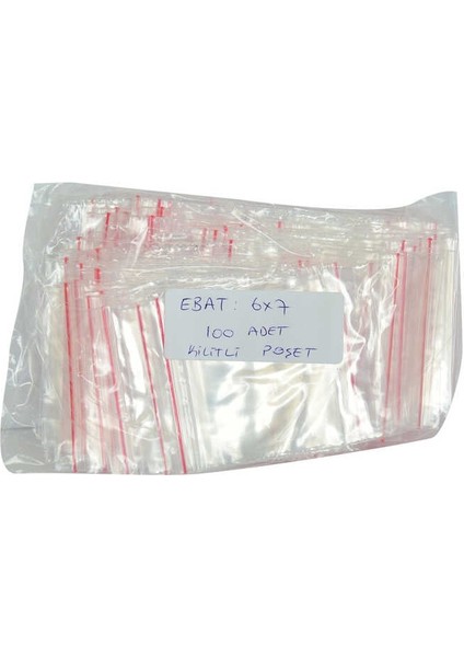 Kilitli Naylon Torba Poşet 6x7 cm Şeffaf 100 Adet 1 Paket fiyatları