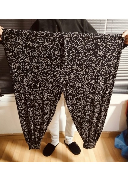 Kadın Bayan Büyük Battal Extra Jumbo Beden Viskon Penye Kumaş 1 Yan Cepli Pantolon Eşofman Altı Pijama Altı 130 Kilograma Kadar Olur Bol Likralı Esneyen Kumaş Bel Lastikli Süs Bagcıklı fiyatları