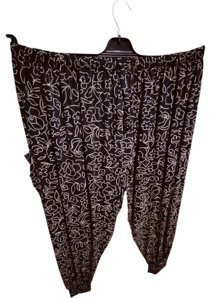 Kadın Bayan Büyük Battal Extra Jumbo Beden Viskon Penye Kumaş 1 Yan Cepli Pantolon Eşofman Altı Pijama Altı 130 Kilograma Kadar Olur Bol Likralı Esneyen Kumaş Bel Lastikli Süs Bagcıklı indirimleri