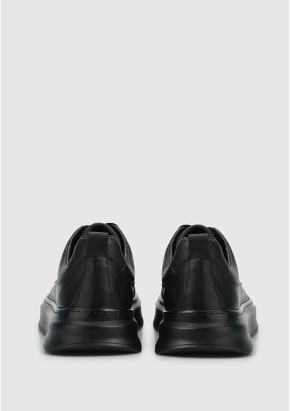 Siyah Deri Erkek Sneaker fırsatları