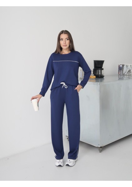 Kadın Blake Modal Biye Detaylı Alt-Üst Takım