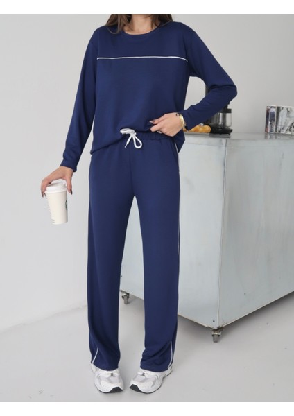 Kadın Blake Modal Biye Detaylı Alt-Üst Takım