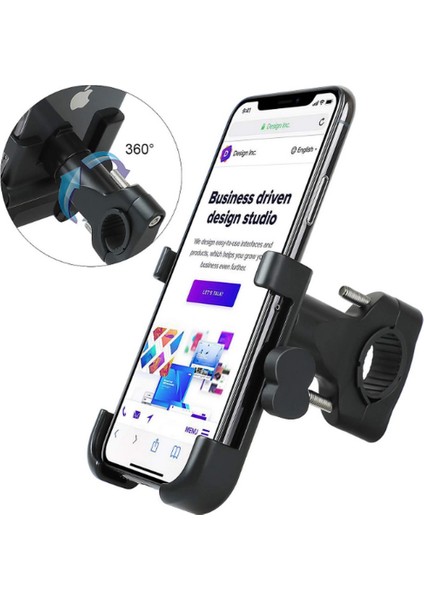 Alüminyum Gövdeli Metal Gidon Bağlantılı Motosiklet Telefon Tutucu 7 Inç Xl - Lisinya
