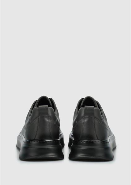 Gri Deri Erkek Sneaker fırsatları