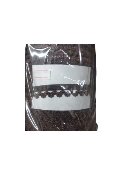 Çamaşır Lastiği Dantelli 1 cm 1 Metre Kahverengi