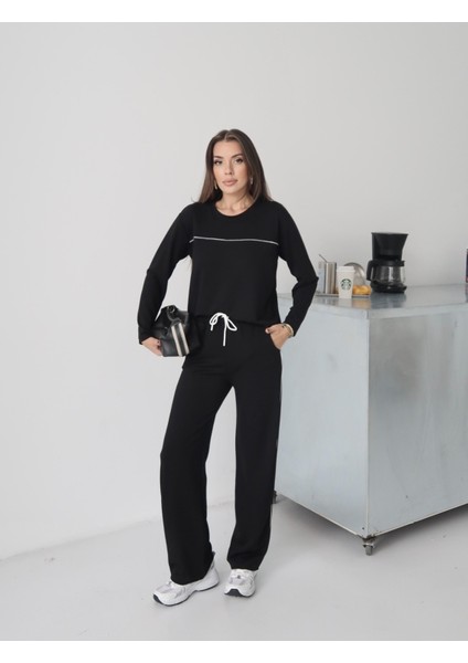 Kadın Blake Modal Biye Detaylı Alt-Üst Takım