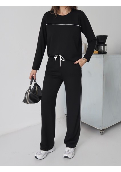 Kadın Blake Modal Biye Detaylı Alt-Üst Takım