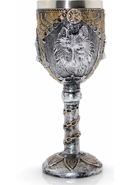 Kurt Büstü Tasarımlı Paslanmaz Çelik Kadeh Bardak