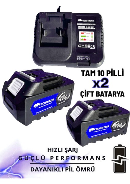 Schmıtzer Profesyonel 21V Pro Metal Dişli Çift Akülü Çelik Şansuzab Şarjlı Dal Ağaç Budama Makinesi Testeresi modelleri