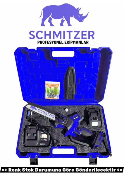 Schmıtzer Profesyonel 21V Pro Metal Dişli Çift Akülü Çelik Şansuzab Şarjlı Dal Ağaç Budama Makinesi Testeresi fırsatları