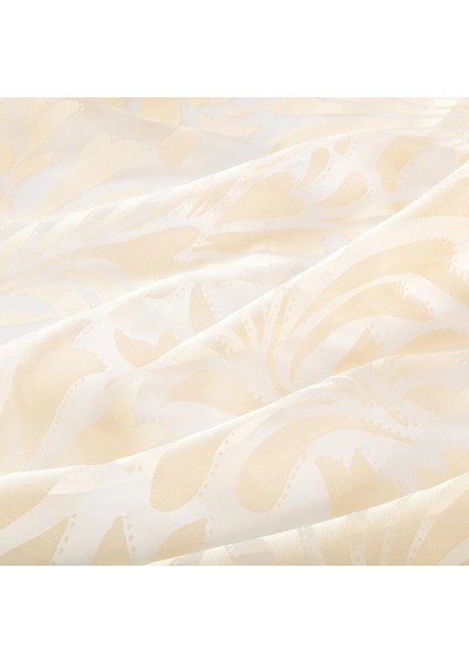 Skarefly Tül Perde 2 Kanat Bej 145 x 300 cm Şeffaf Kumaş Viskon Polyester modelleri