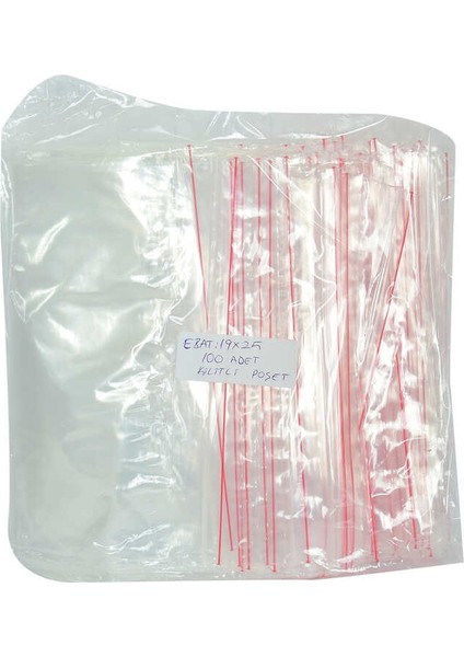 Kilitli Naylon Torba Poşet 19X25 cm Şeffaf 100 Adet 1 Paket fiyatları