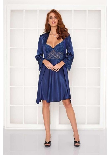 Laci Sütyen Kaplı Sabahlık Gecelik Set 4265 fiyatları