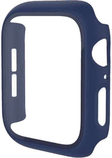 OMR02 Apple Watch 40MM Camlı Kasa Ekran Koruyucu - Mavi