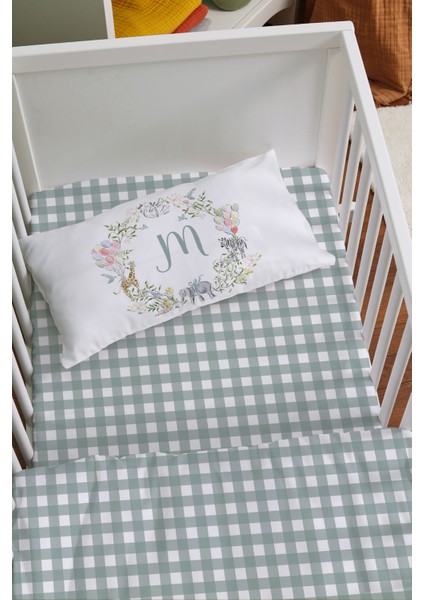 Anne Yanı Beşik Nevresim Takımı (60X100) - Safari Serisi - M Harfi fiyatları