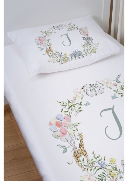 Organik Bebek Boy Lastikli Çarşaf Seti - Safari Serisi - J Harfi fiyatları