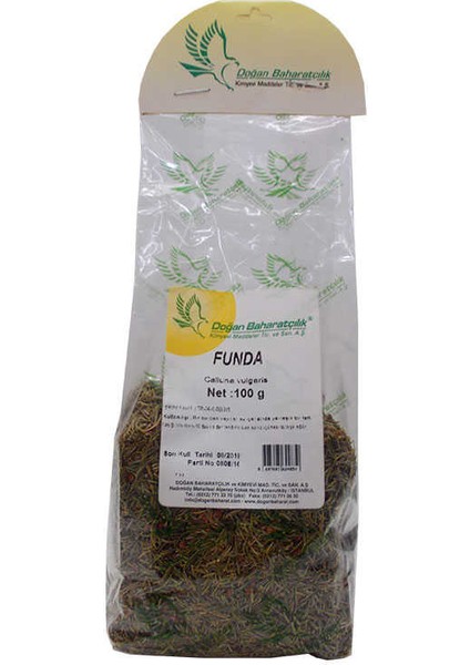 Funda Yaprağı Otu Doğal 100 gr Paket