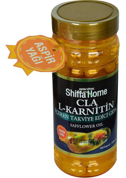 Shiffa Home Cla L-Karnitin Aspir Yağı Yumuşak 1000 Mg x 100 Kapsül