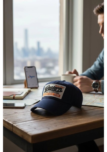 Western Vintage Lacivert Kep Şapka indirimleri