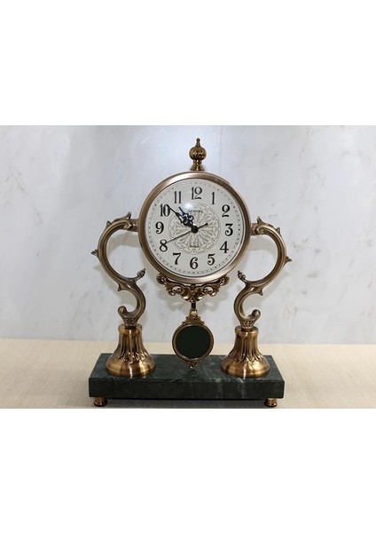 Altı Mermer Sarkaşlı Masa Üstü Saat ALK4321
