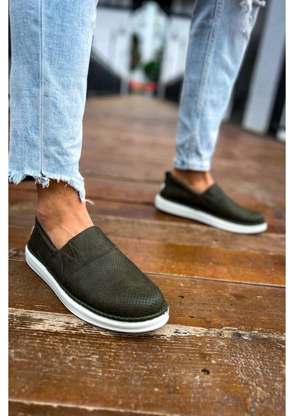 Brecon Bağcıksız Günlük Erkek Casual Ayakkabı Haki modelleri