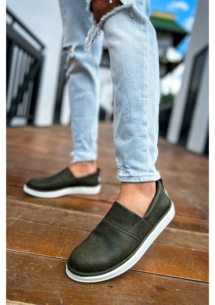 Brecon Bağcıksız Günlük Erkek Casual Ayakkabı Haki indirimleri