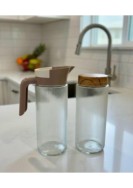 Cam Sürahi ve Kavanoz Seti – Şık ve Modern Tasarım fırsatları