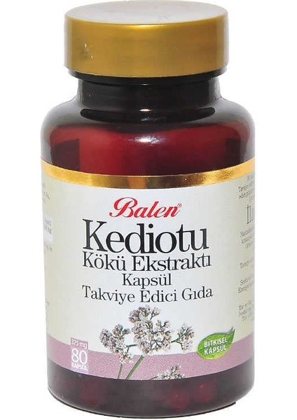 Kediotu Kökü Ekstraktı 80 Kapsül