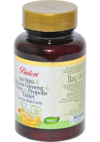 Arı Sütü & Kırmızı Ginseng & Polen & Propolis 60 Tablet modelleri