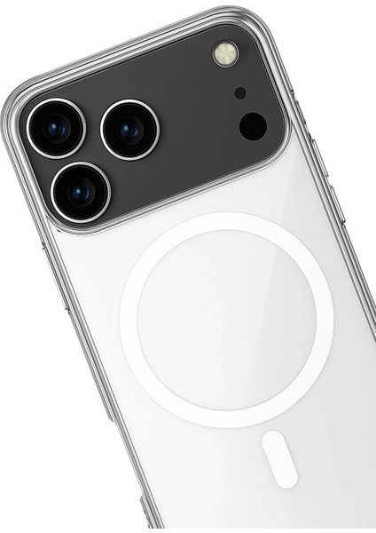 iPhone 17 Pro Kılıf Magneticsafe Şeffaf Silikon - Şeffaf fiyatları