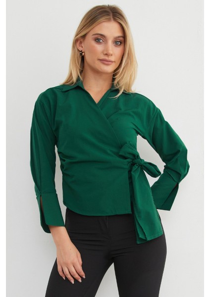 Basic Kruvaze Bağlamalı Gömlek