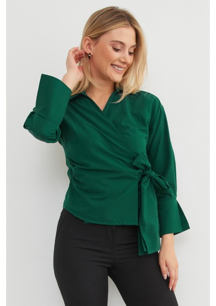 Basic Kruvaze Bağlamalı Gömlek modelleri