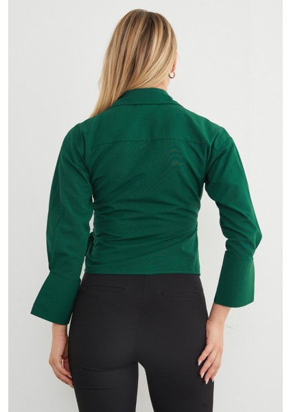 Basic Kruvaze Bağlamalı Gömlek