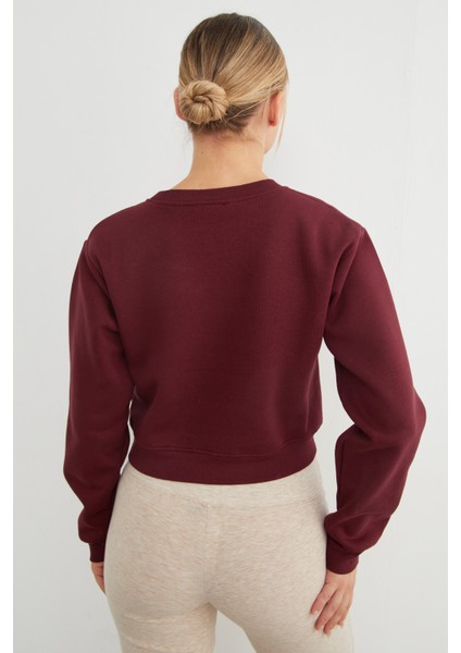 3 Iplik Fiyonk Nakışlı Crop Sweatshirt fırsatları