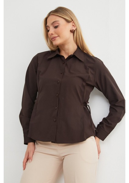 Basic Yanı Bağlama Detaylı Gömlek