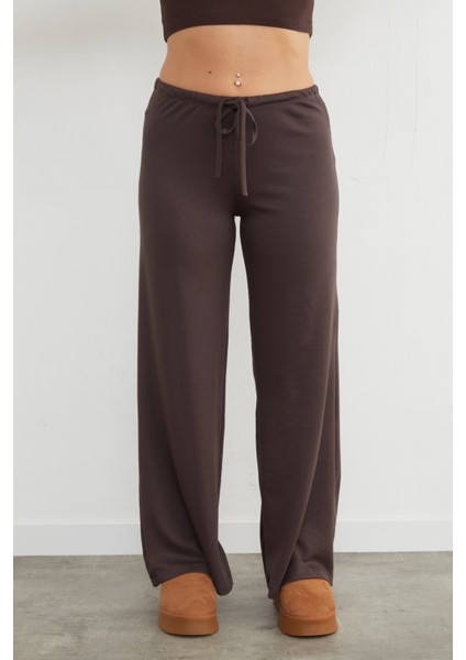 Bel Bağlamalı Bol Paça Viskon Pantolon fırsatları
