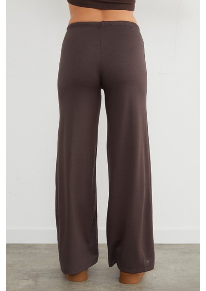 Bel Bağlamalı Bol Paça Viskon Pantolon indirimleri