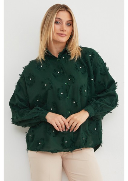 Taş Işlemeli Püsküllü Salaş Gömlek fırsatları