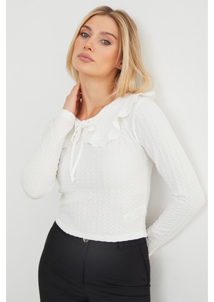 Bebe Yaka Bürümcük Dokulu Bluz fiyatları