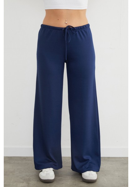 Bel Bağlamalı Bol Paça Viskon Pantolon indirimleri